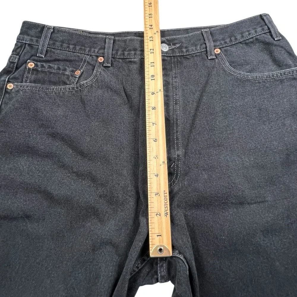 Vintage Levis 40X31 Faded Black 550 Relaxed Fit Straight Leg Jeans 1998